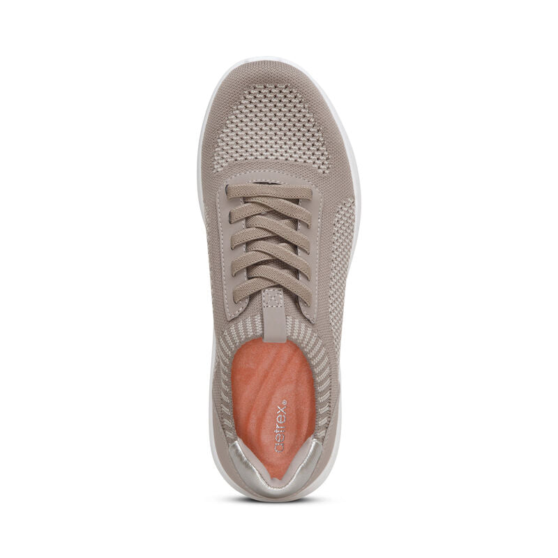 Aetrex Teagan Arch Support Sneaker - Oatmeal