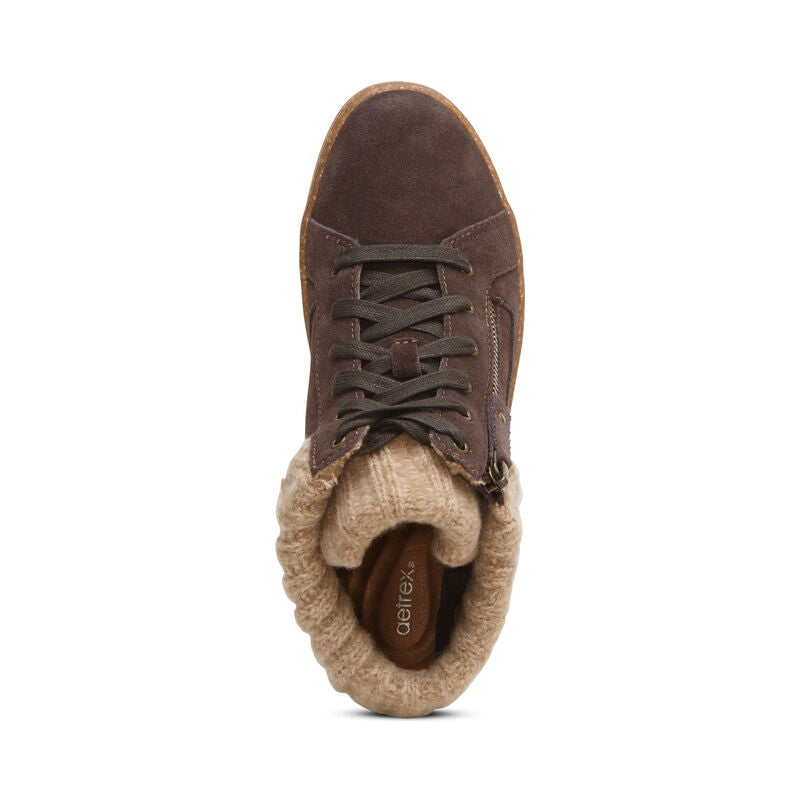 Aetrex Bonnie Arch Support Sneaker - Brown