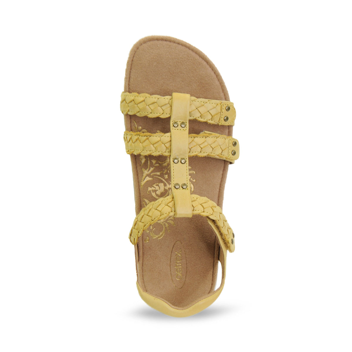 Aetrex Reese Adjustable Gladiator Sandal - Yellow