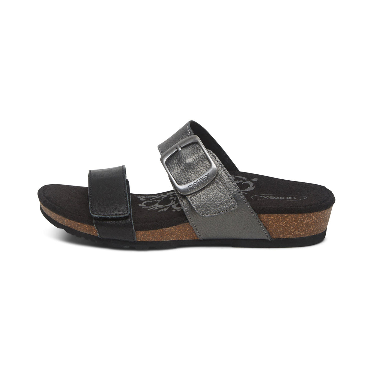 Aetrex Daisy Adjustable Slide - Black