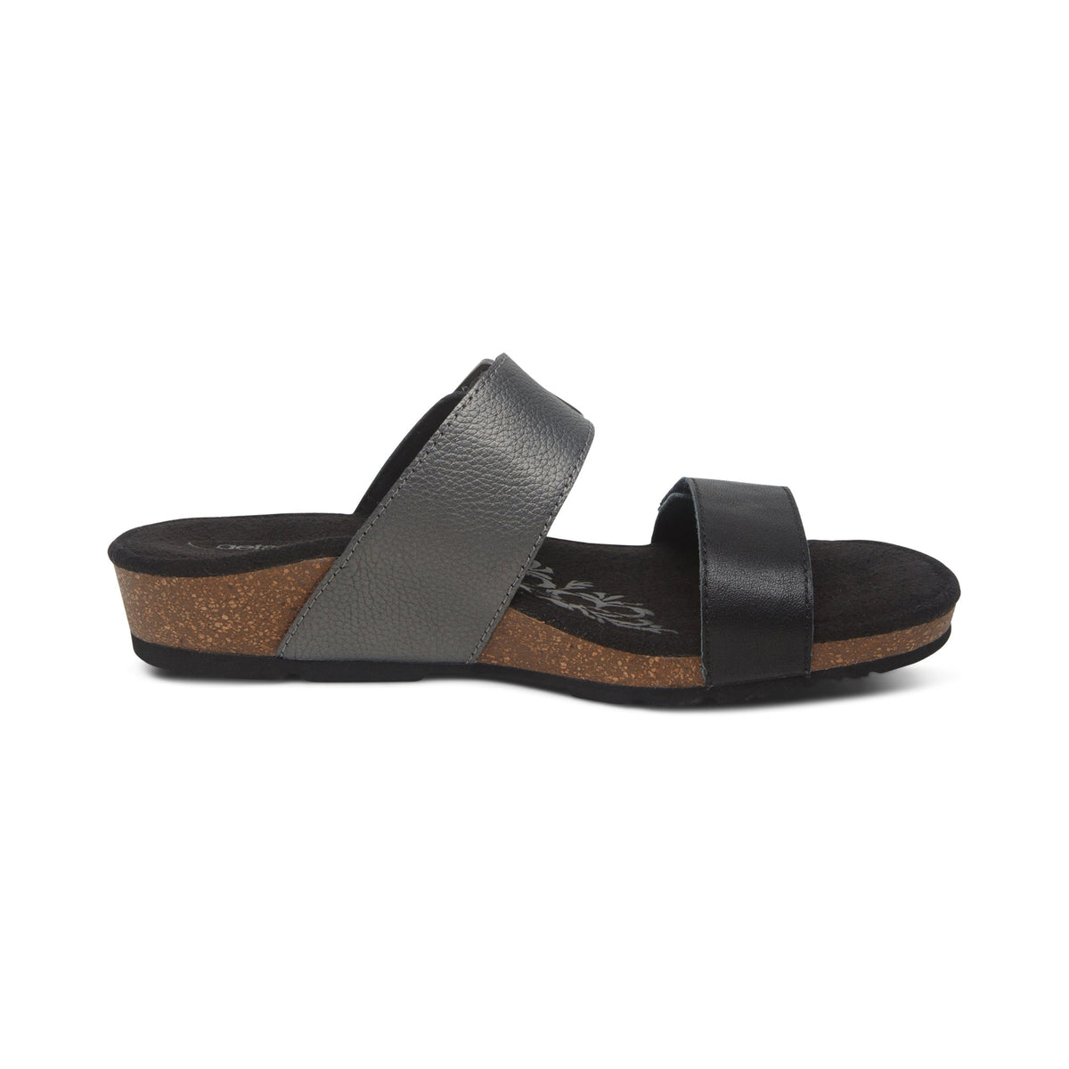 Aetrex Daisy Adjustable Slide - Black