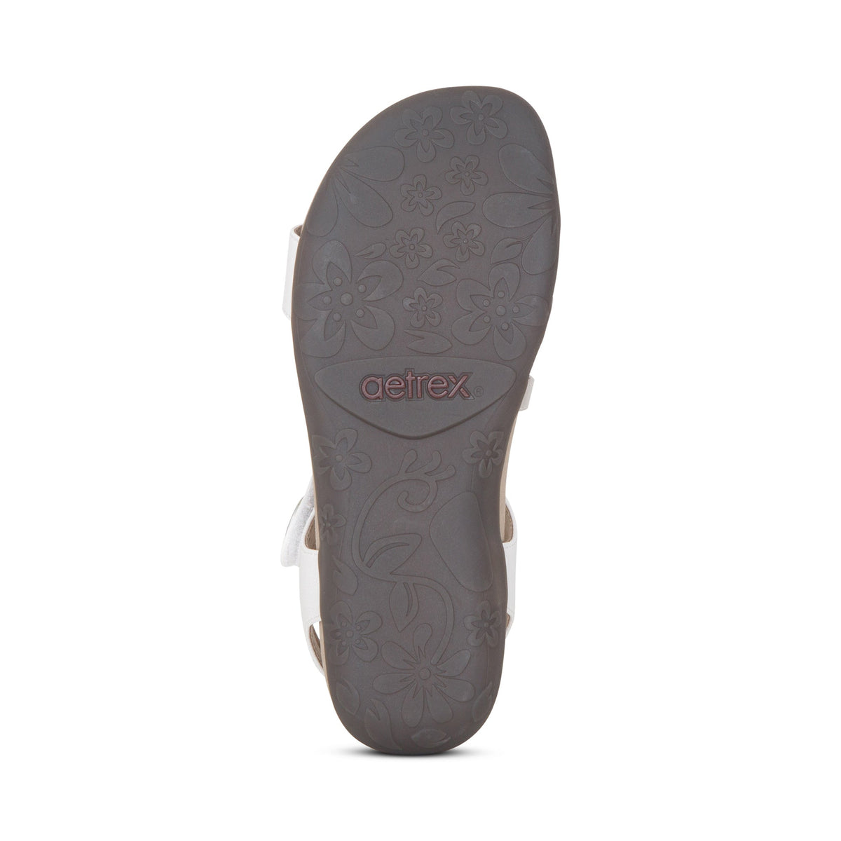 Aetrex Jess Adjustable Quarter Strap Sandal - White