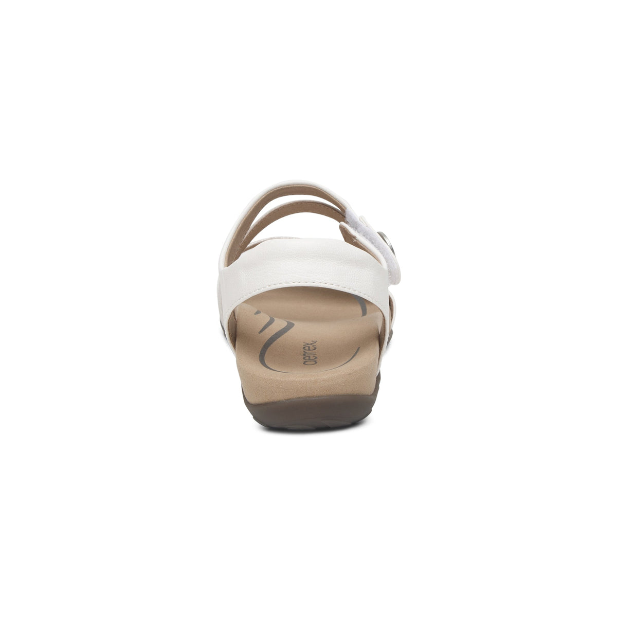 Aetrex Jess Adjustable Quarter Strap Sandal - White