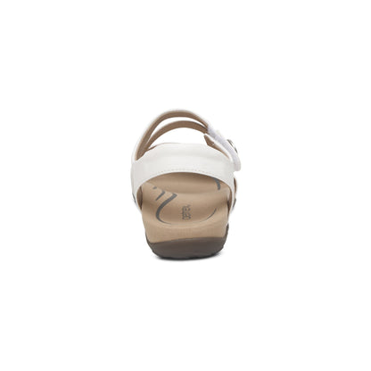Aetrex Jess Adjustable Quarter Strap Sandal - White