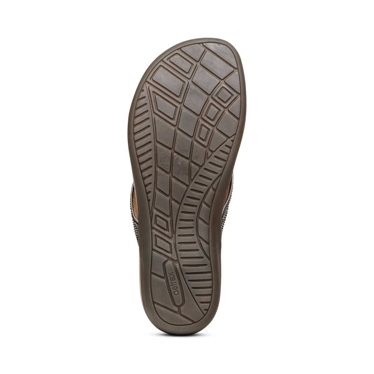 Aetrex Eve Sparkly Thong Sandal - Black