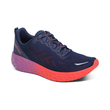 Aetrex Danika Arch Support Sneaker - Navy Coral