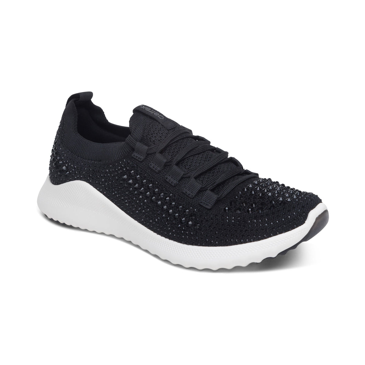 Aetrex Carly Arch Support Sneaker - Black Sparkle