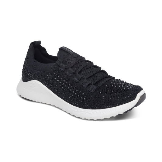 Aetrex Carly Arch Support Sneaker - Black Sparkle
