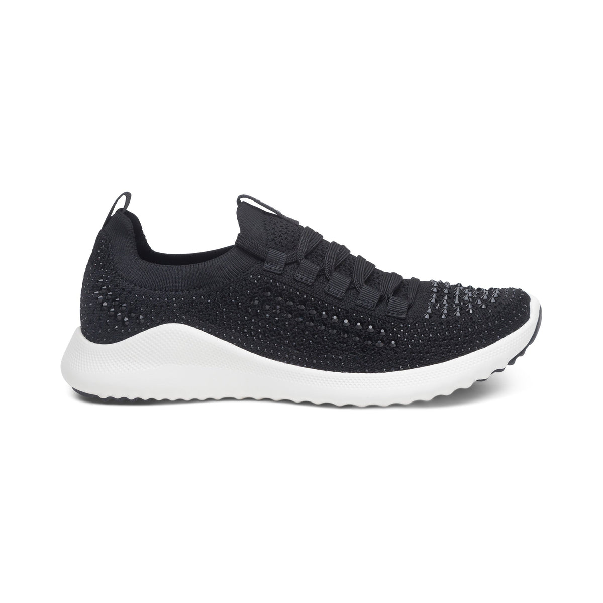 Aetrex Carly Arch Support Sneaker - Black Sparkle