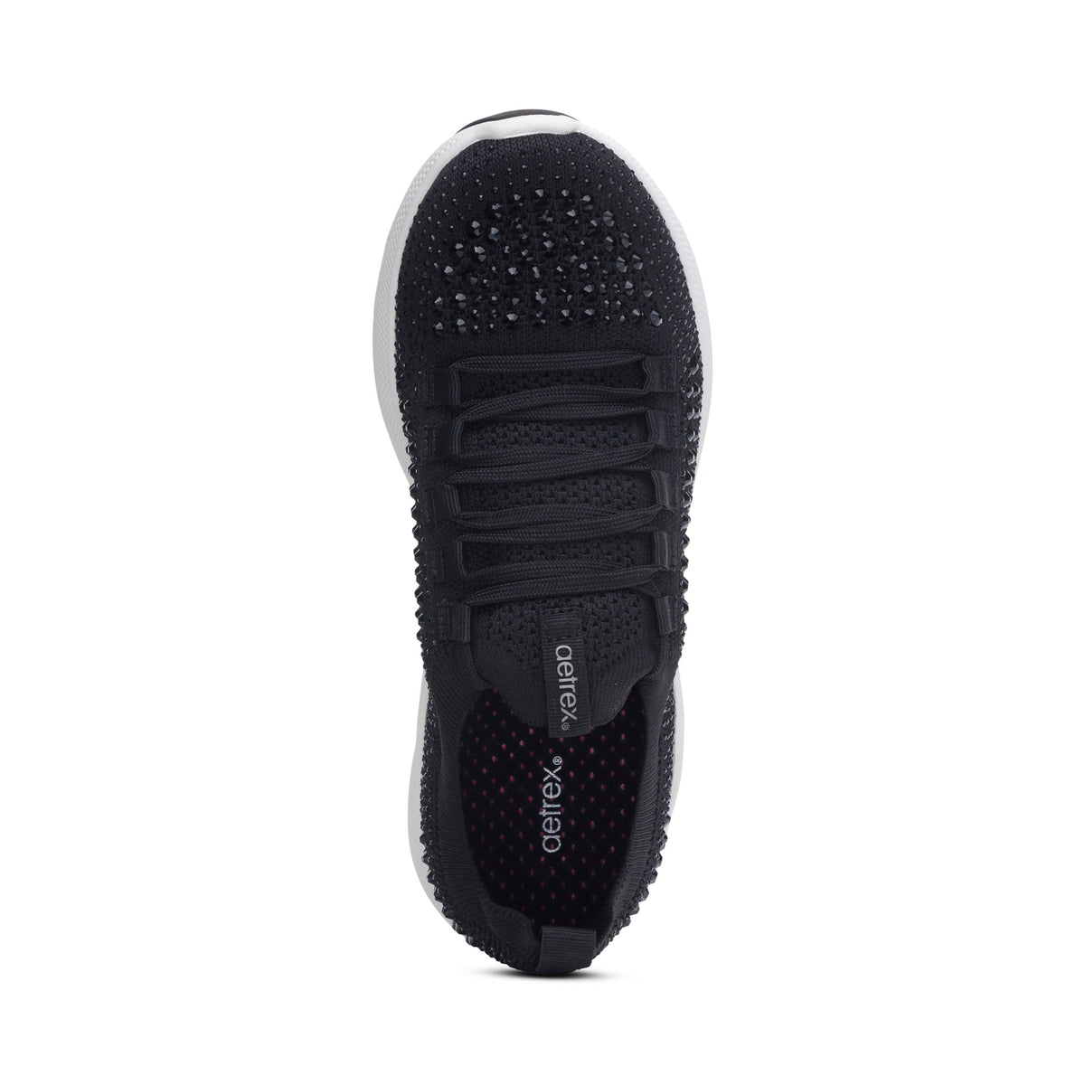 Aetrex Carly Arch Support Sneaker - Black Sparkle