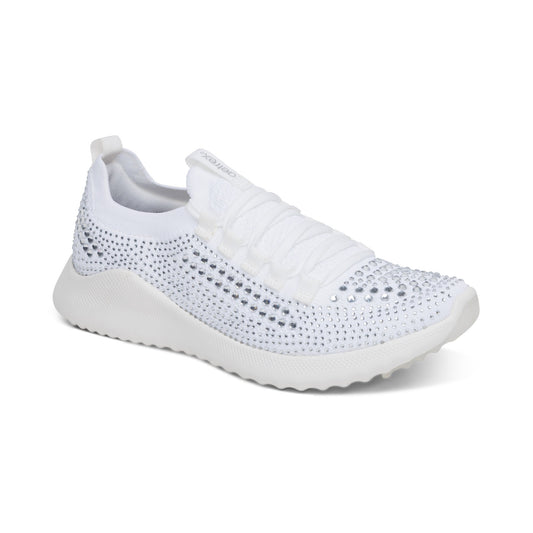 Aetrex Carly Arch Support Sneaker - White Sparkle