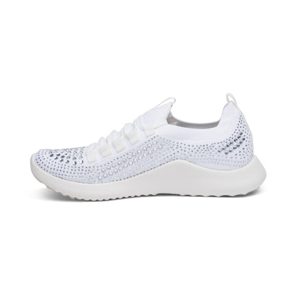 Aetrex Carly Arch Support Sneaker - White Sparkle