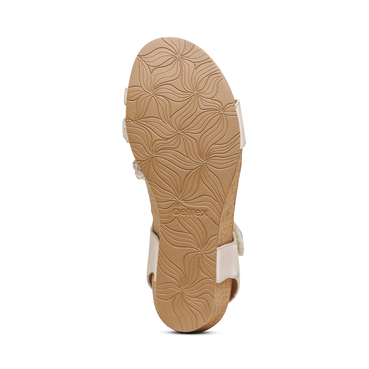 Aetrex Avril Quarter Strap Wedge - White
