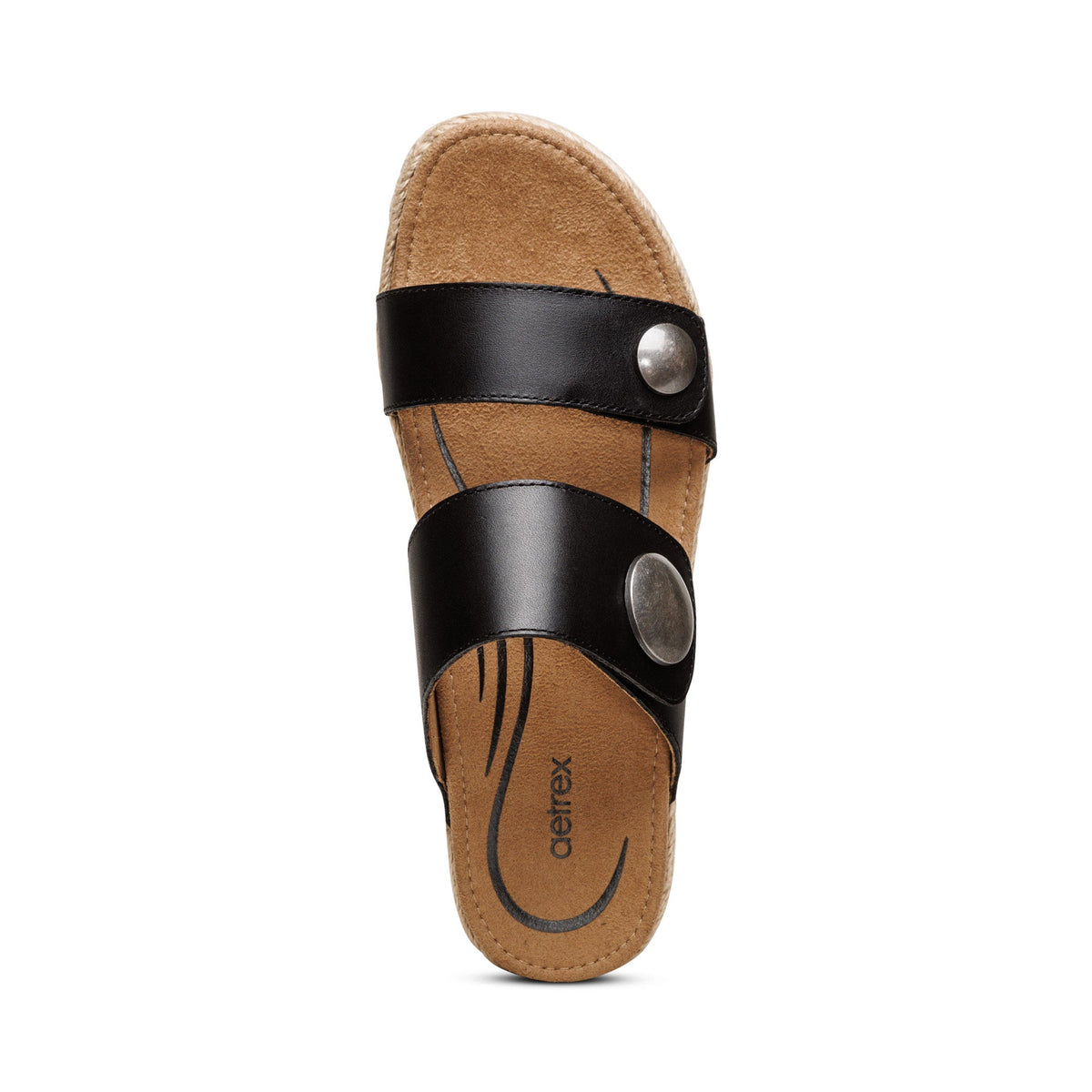 Aetrex Sofie Platform Sandal - Black