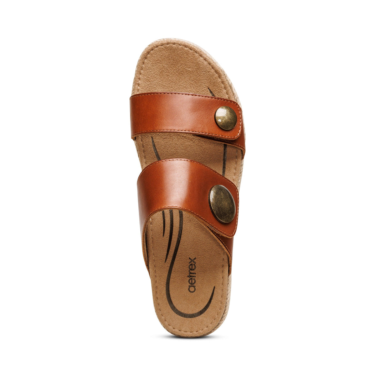 Aetrex Sofie Platform Sandal - Cognac