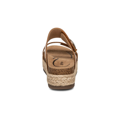Aetrex Sofie Platform Sandal - Cognac