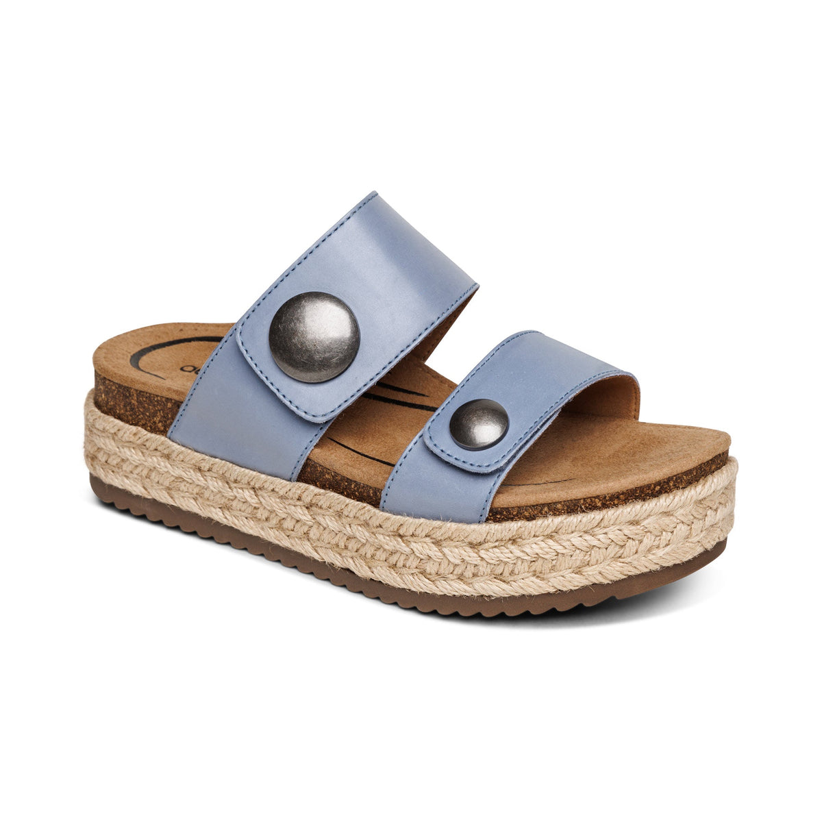 Aetrex Sofie Platform Sandal - Blue