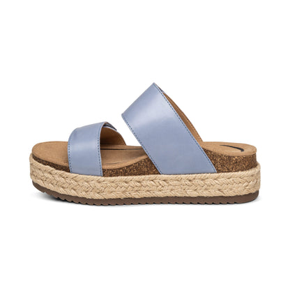 Aetrex Sofie Platform Sandal - Blue