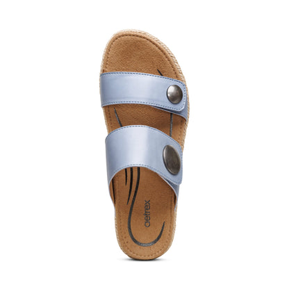 Aetrex Sofie Platform Sandal - Blue