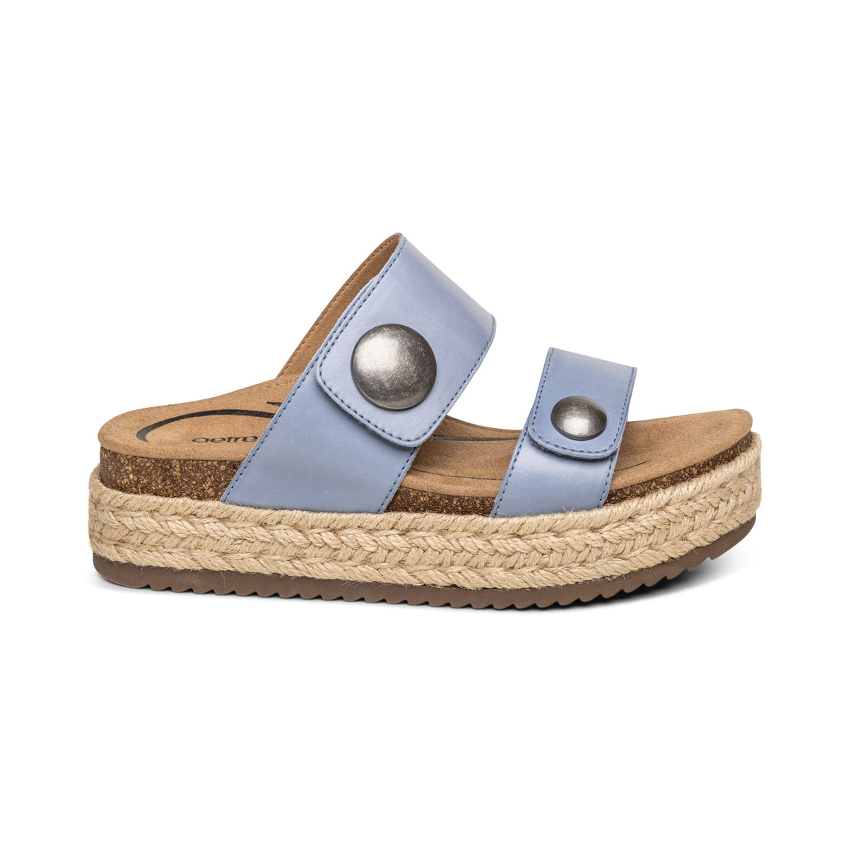 Aetrex Sofie Platform Sandal - Blue