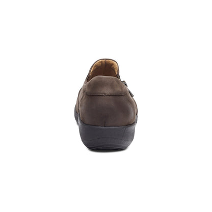 Aetrex Katie Side Zip Slip-On - Dark Earth
