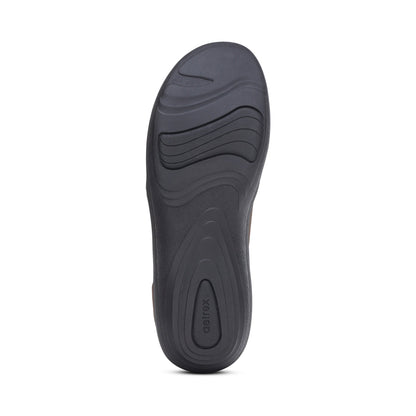 Aetrex Katie Side Zip Slip-On - Dark Earth