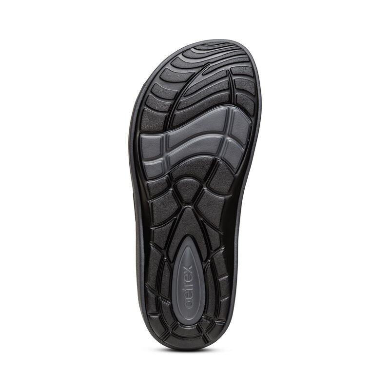 Aetrex Milos Orthotic Men's Slides - Black