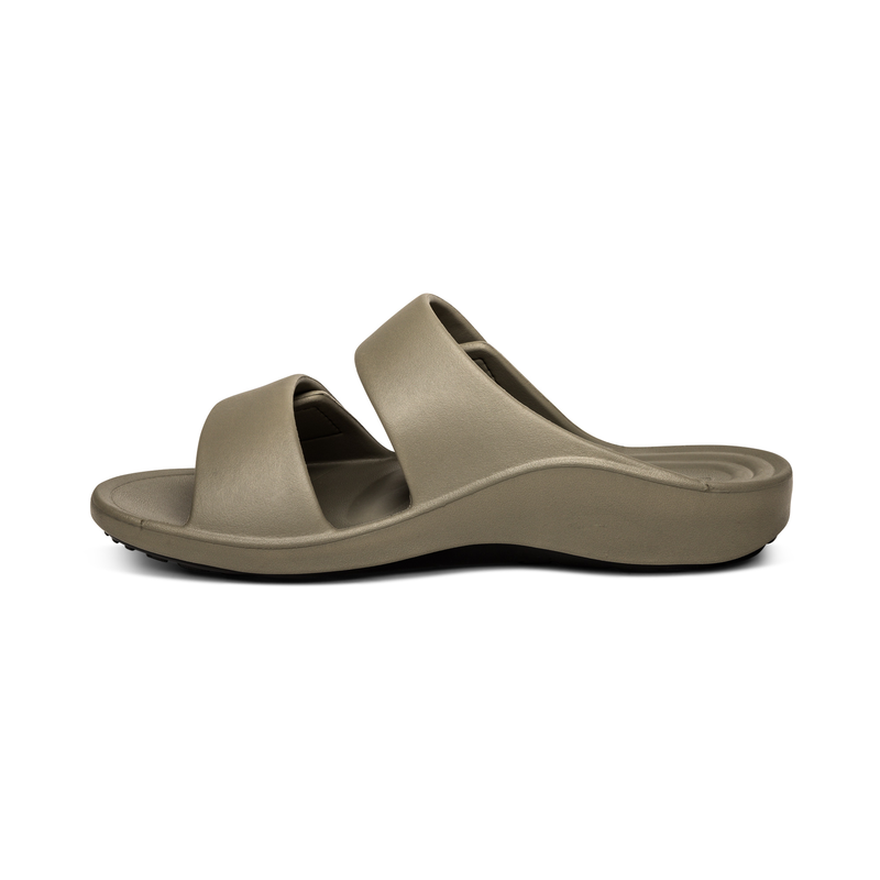 Aetrex Milos Orthotic Men's Slides - Army