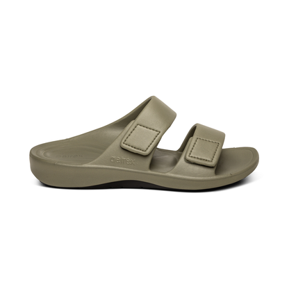 Aetrex Milos Orthotic Men's Slides - Army