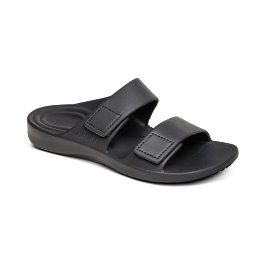 Aetrex Milos Orthotic Men's Slides - Charcoal
