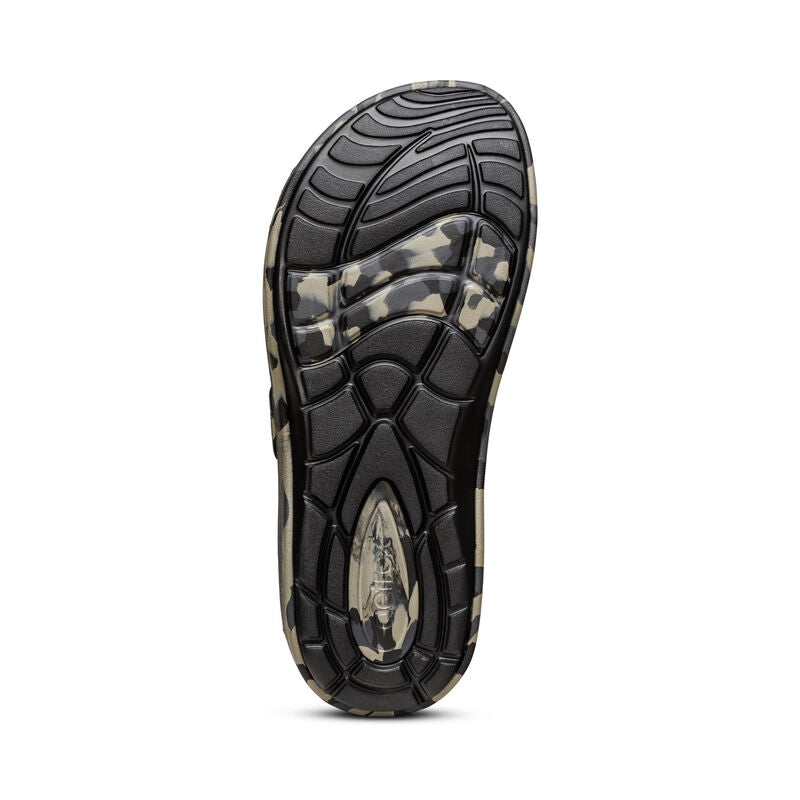 Aetrex Milos Orthotic Men's Slides - Green Camo