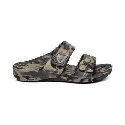 Aetrex Milos Orthotic Men's Slides - Green Camo