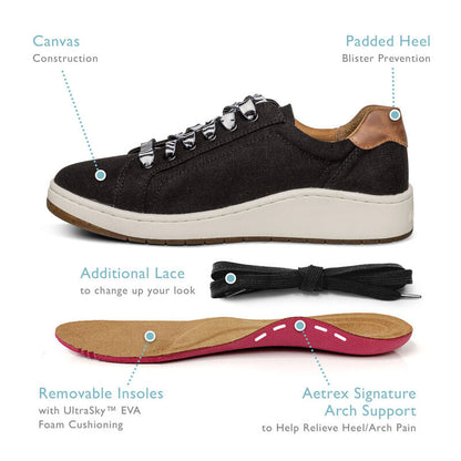 Aetrex Renee Arch Support Sneaker - Blue
