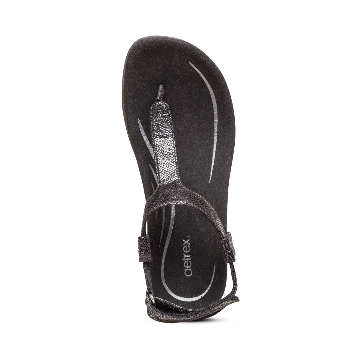 Aetrex Jane Thong Sandal - Black