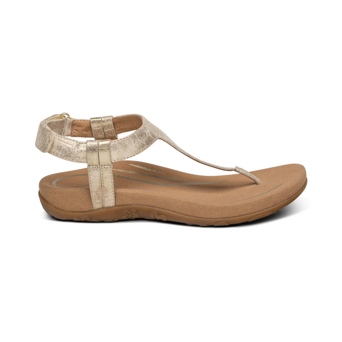 Aetrex Jane Thong Sandal - Gold