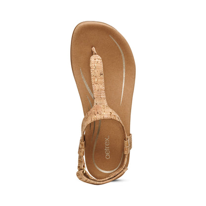Aetrex Jane Thong Sandal - Cork