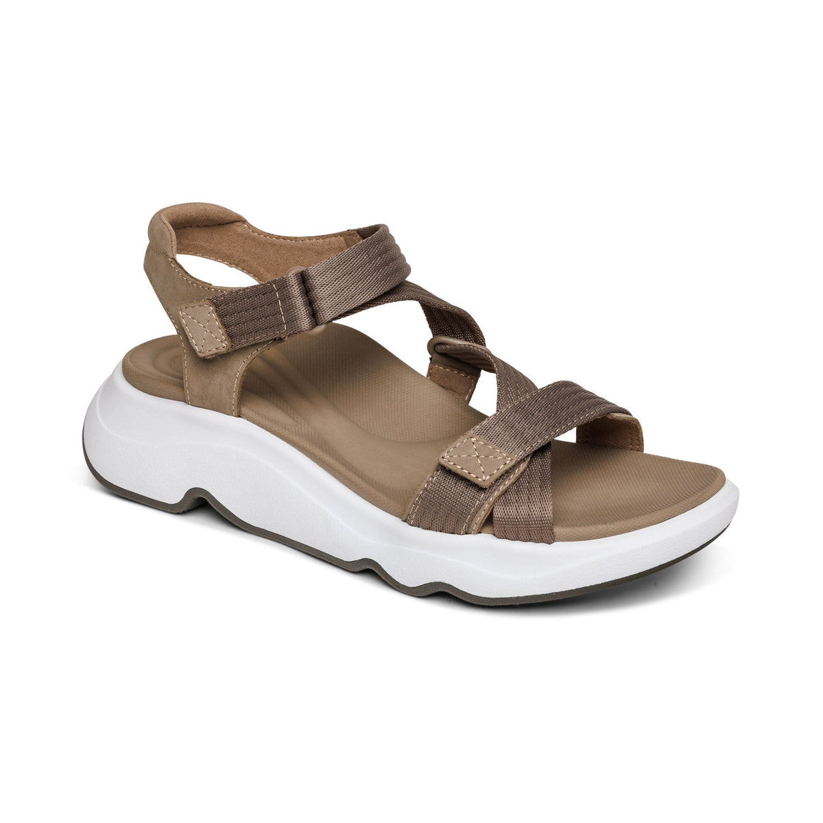 Aetrex Marz Adjustable Sport Sandal - Taupe