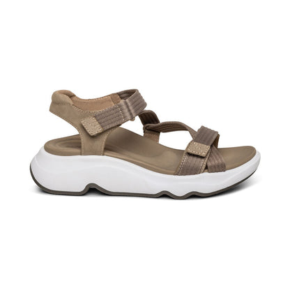 Aetrex Marz Adjustable Sport Sandal - Taupe
