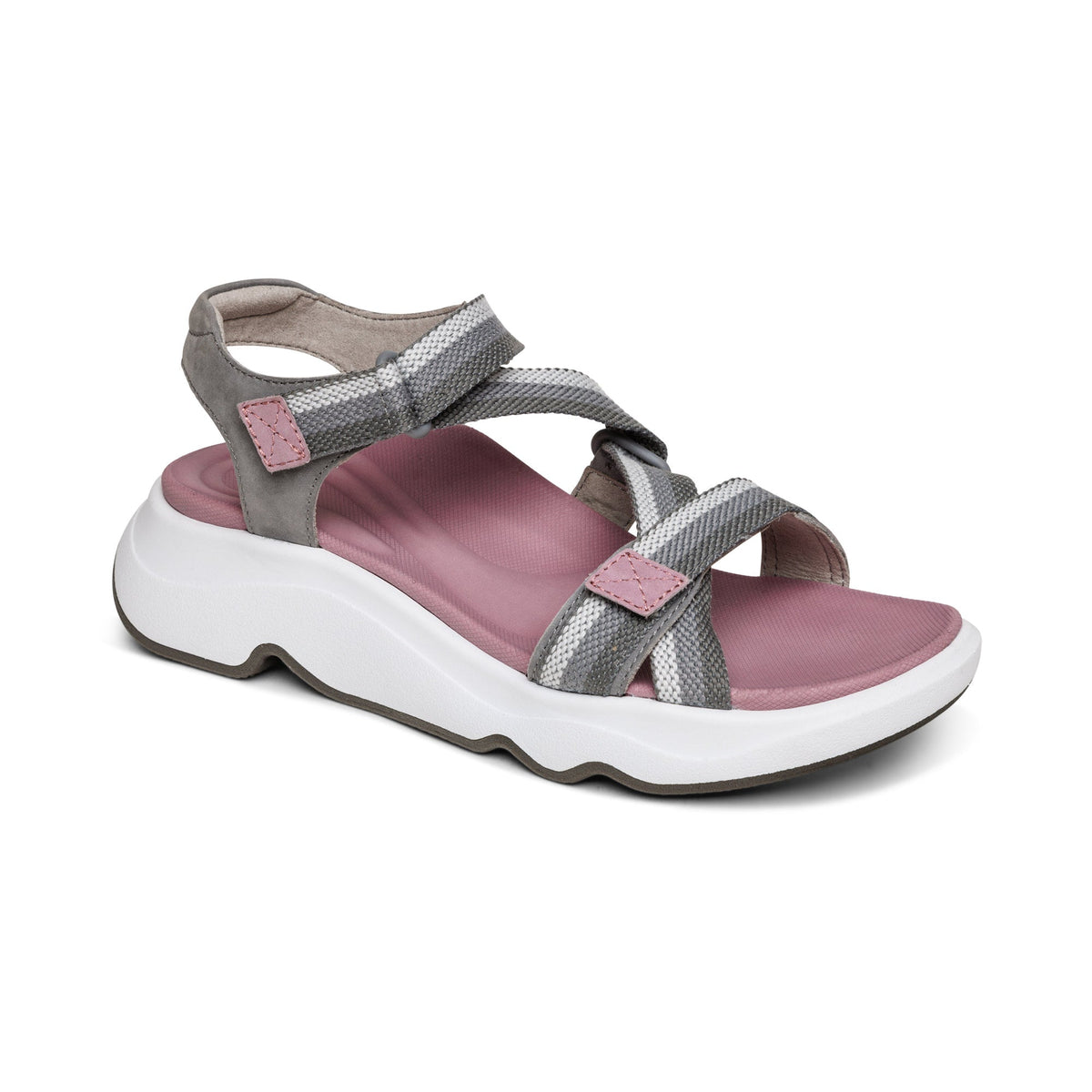 Aetrex Marz Adjustable Sport Sandal - Grey
