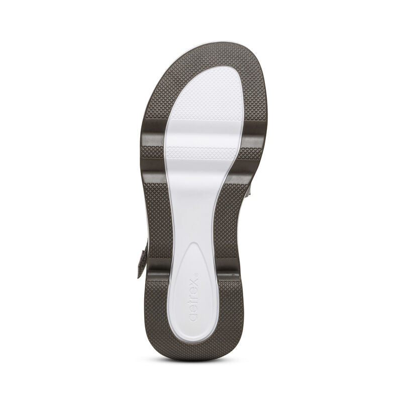 Aetrex Marz Adjustable Sport Sandal - Grey