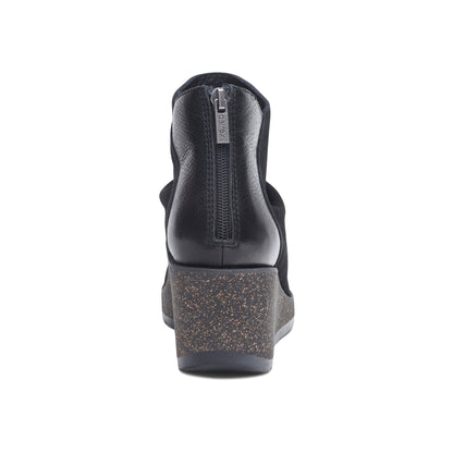 Aetrex Kara Ankle Wedge Boot - Black