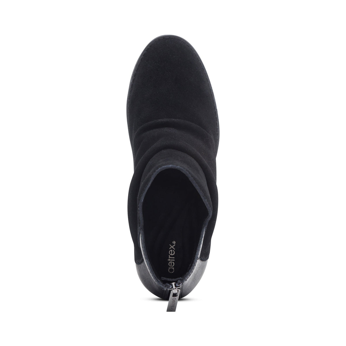 Aetrex Kara Ankle Wedge Boot - Black