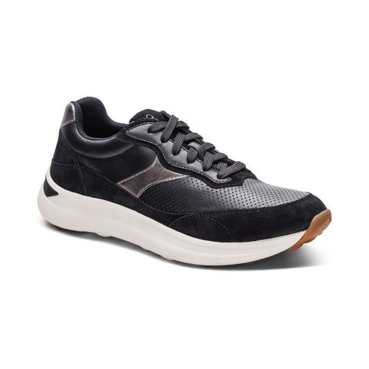 Aetrex Emily Lace-Up Sneaker - Black