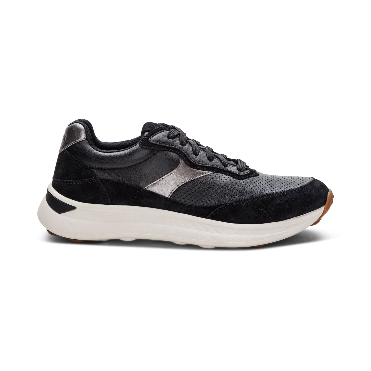 Aetrex Emily Lace-Up Sneaker - Black