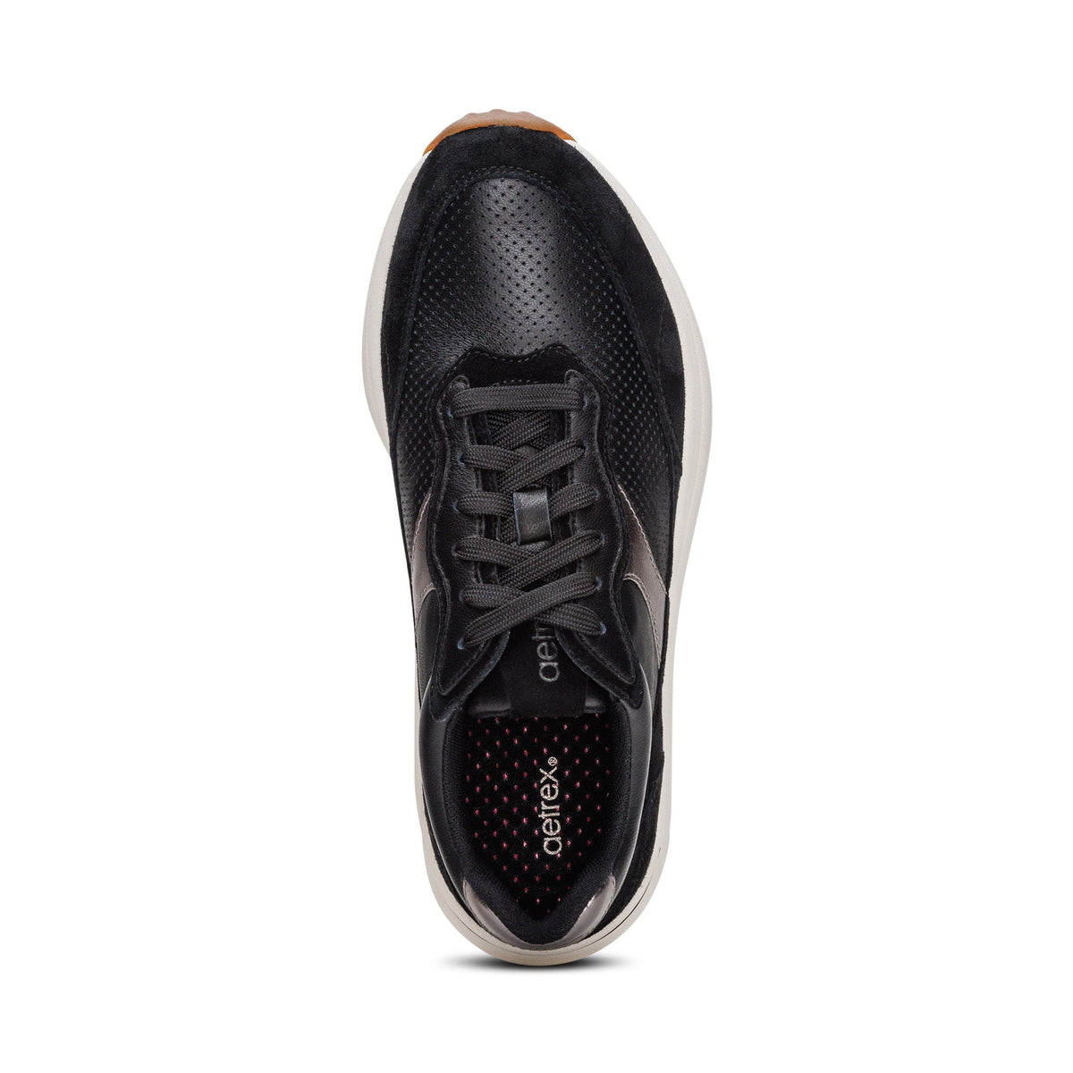Aetrex Emily Lace-Up Sneaker - Black