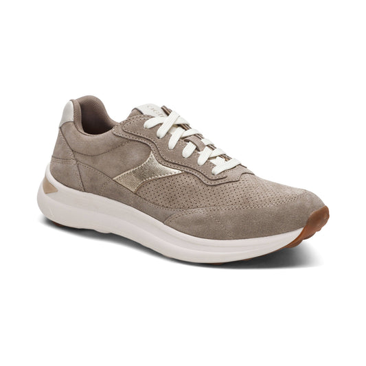 Aetrex Emily Lace-Up Sneaker - Taupe