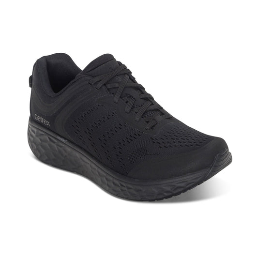 Aetrex Chase Arch Support Sneaker - Black/Black
