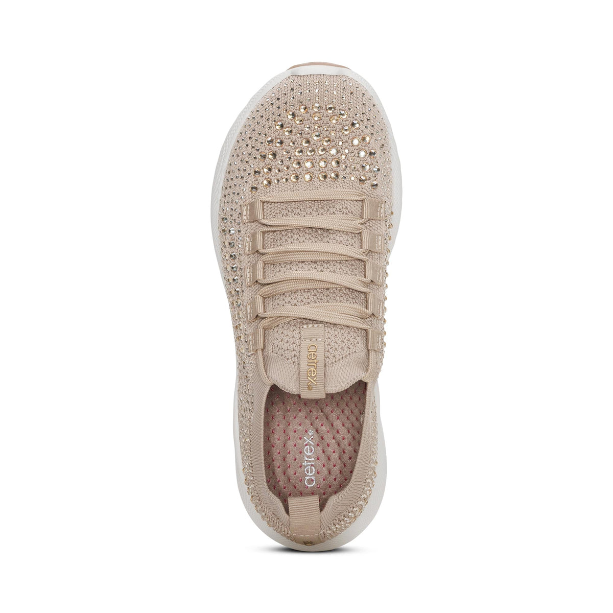 Aetrex Carly Arch Support Sneaker - Tan Sparkle