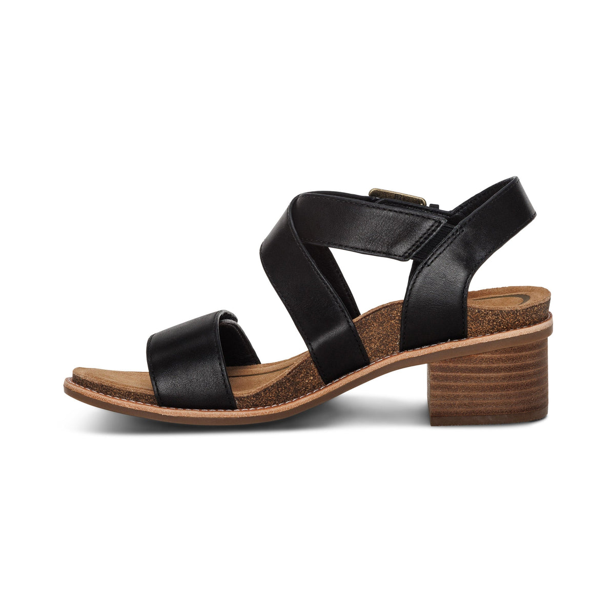 Aetrex Kristin Arch Support Block Heel - Black