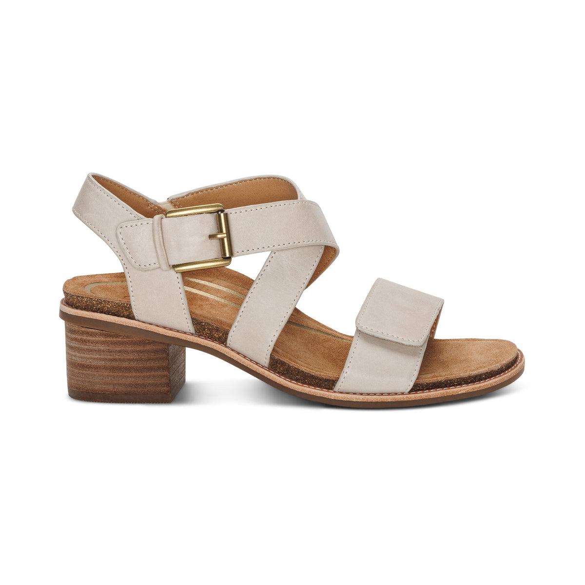 Aetrex Kristin Arch Support Block Heel - Ivory